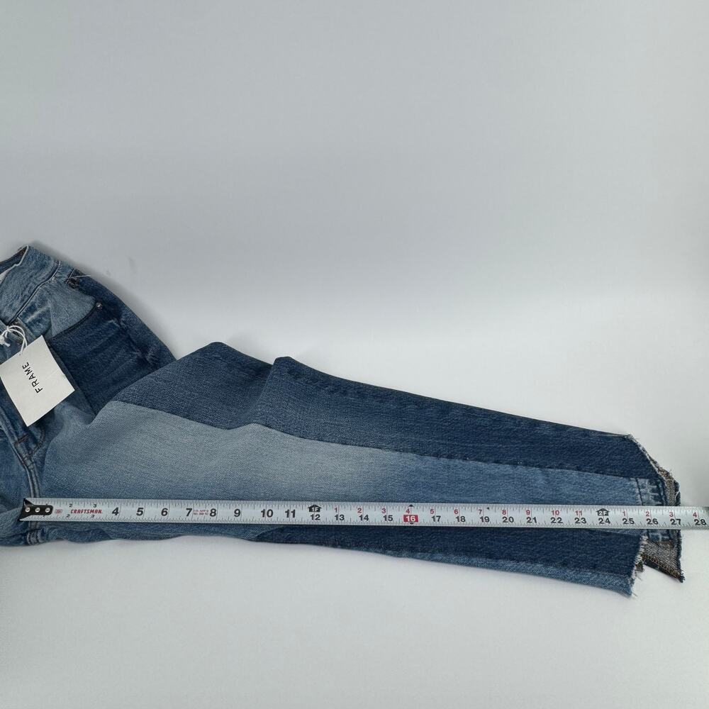 FRAME Denim Nouveau Le Mix Patchwork Jeans Sz 26 NWT $449 Distressed - Picture 11 of 12